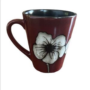 Pfaltzgraff Poppy Flower Brown Fall Autumn Coffee Mug Cup
